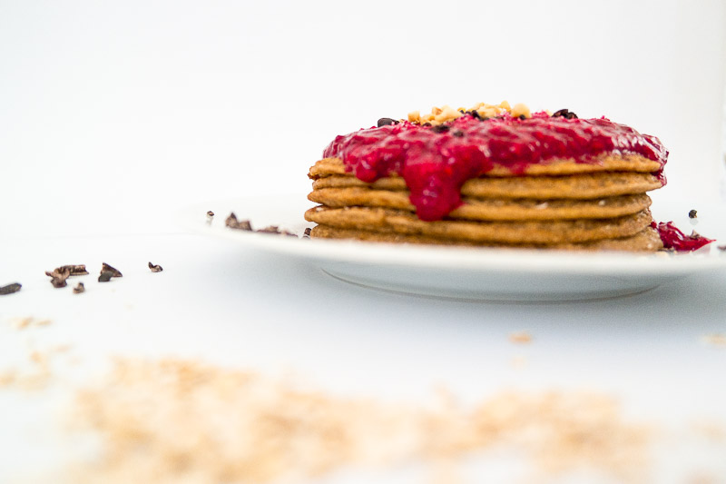 Ricemilkmaid Blog: Vegane Haferflocken Pancakes mit Himbeersauce