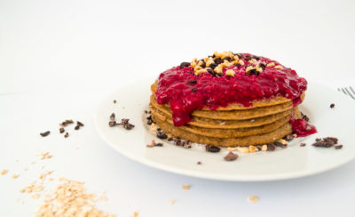 Ricemilkmaid Blog: Vegane Haferflocken Pancakes mit Himbeersauce