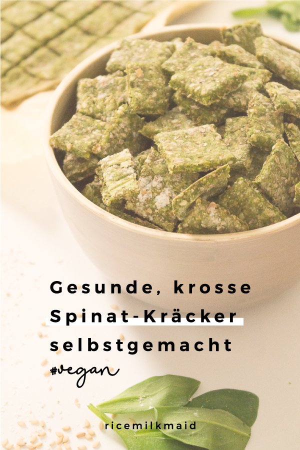 Easypeasy Rezept für vegane Spinat-Kräcker. Du brauchst nicht mehr als 6 einfache Zutaten und zauberst so im Handumdrehen das perfekte Fingerfood für dein Party Buffet. Wie immer komplett vegan. Klick dich direkt zum Rezept!